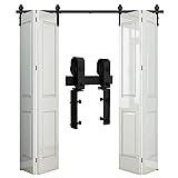 CCJH 6FT/72'' Bi-Folding Barn Door Hardware Sliding