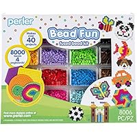 Perler Activity Kit and Storage Trays, 8000 Beads + pegboards, 8006 pcs