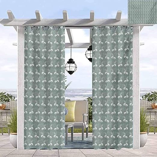 Anmaseven Cortinas de alta gama verde para exterior pérgola / patio