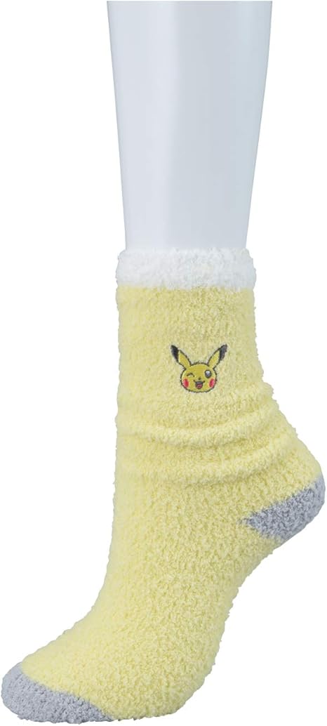 Amazon ポケモン もこもこソックス ワンポイント ピカチュウ ウィンク Kids 19 21cm アニメ 萌えグッズ 通販