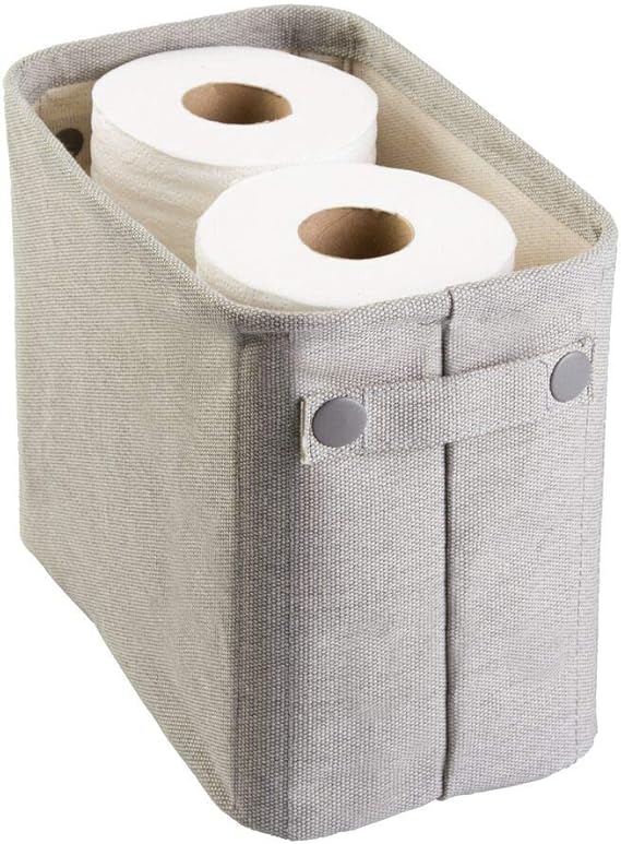 mDesign Large Toilet Paper Storage Made of Cotton An Elegant