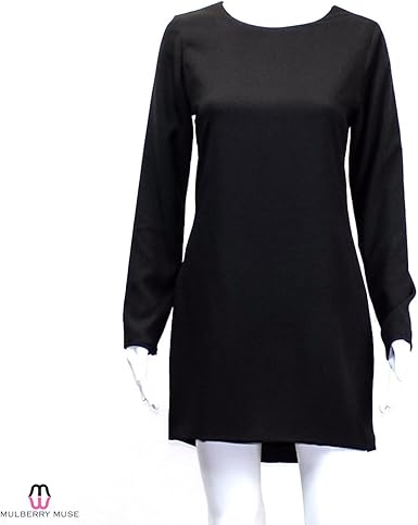 black silk shift dress