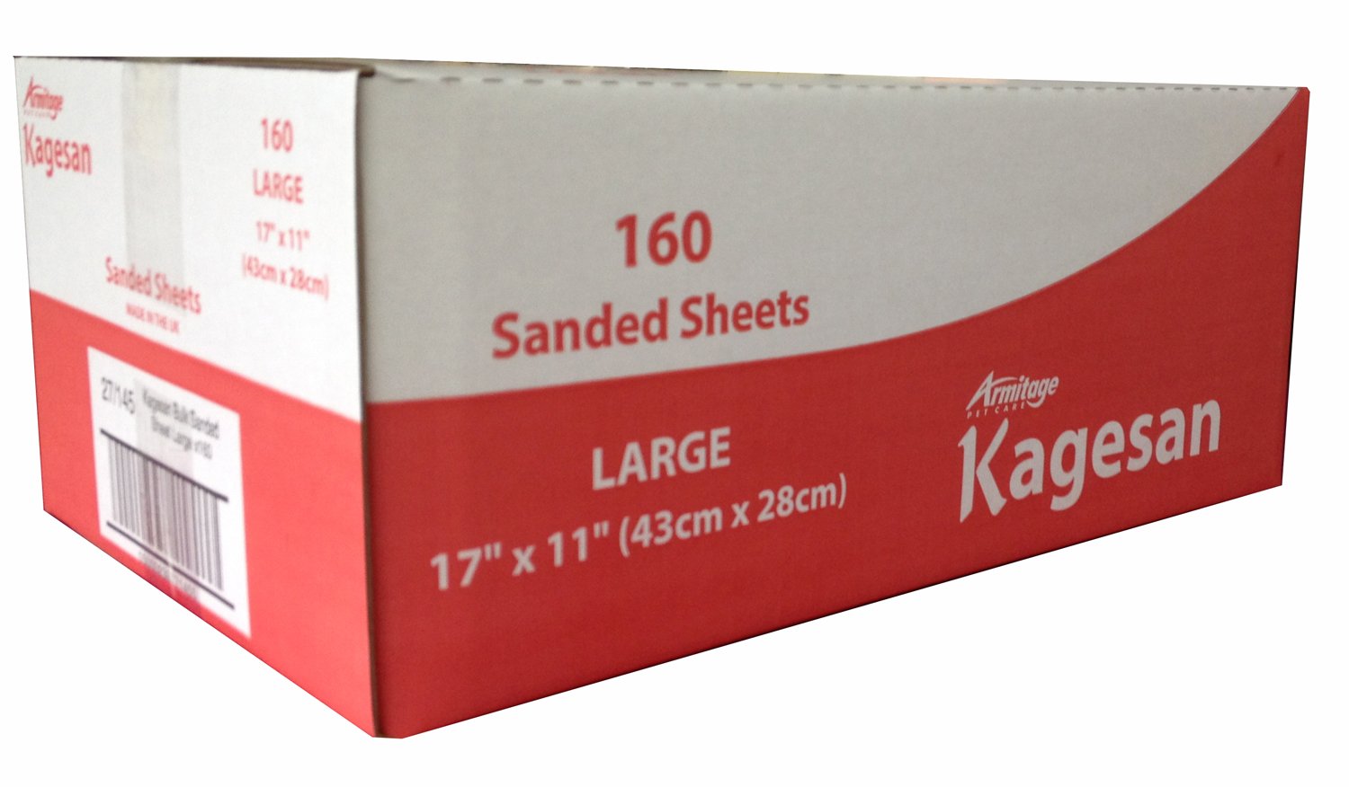 Kagesan Bulk Sanded Sheets Red 17 X 11'' (43 X 28cm) (Pack of 160)