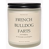 French Bulldog Gifts & Decor, French Bulldog Gift for Women, Dog Farts Candle, Dog Mom Gift for Women - Lavender & Eucalyptus, Crafted by Natural Soy Wax & Natural Essential Oils, 7OZ