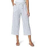 Anne Klein Womens Elena Cotton Cropped Wide Leg Pants White S