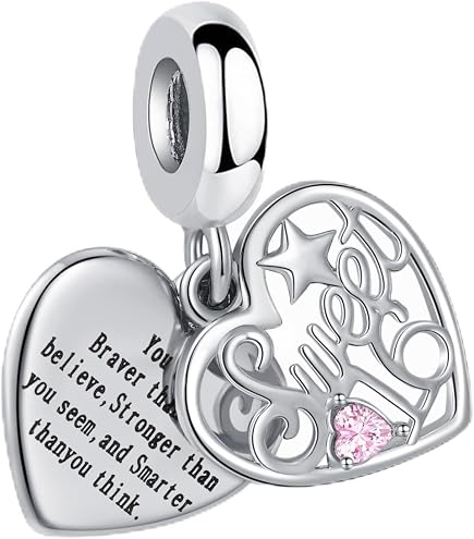 Amazon.com: QeenseKc Sweet 16 Celebration Dangle Charm Happy