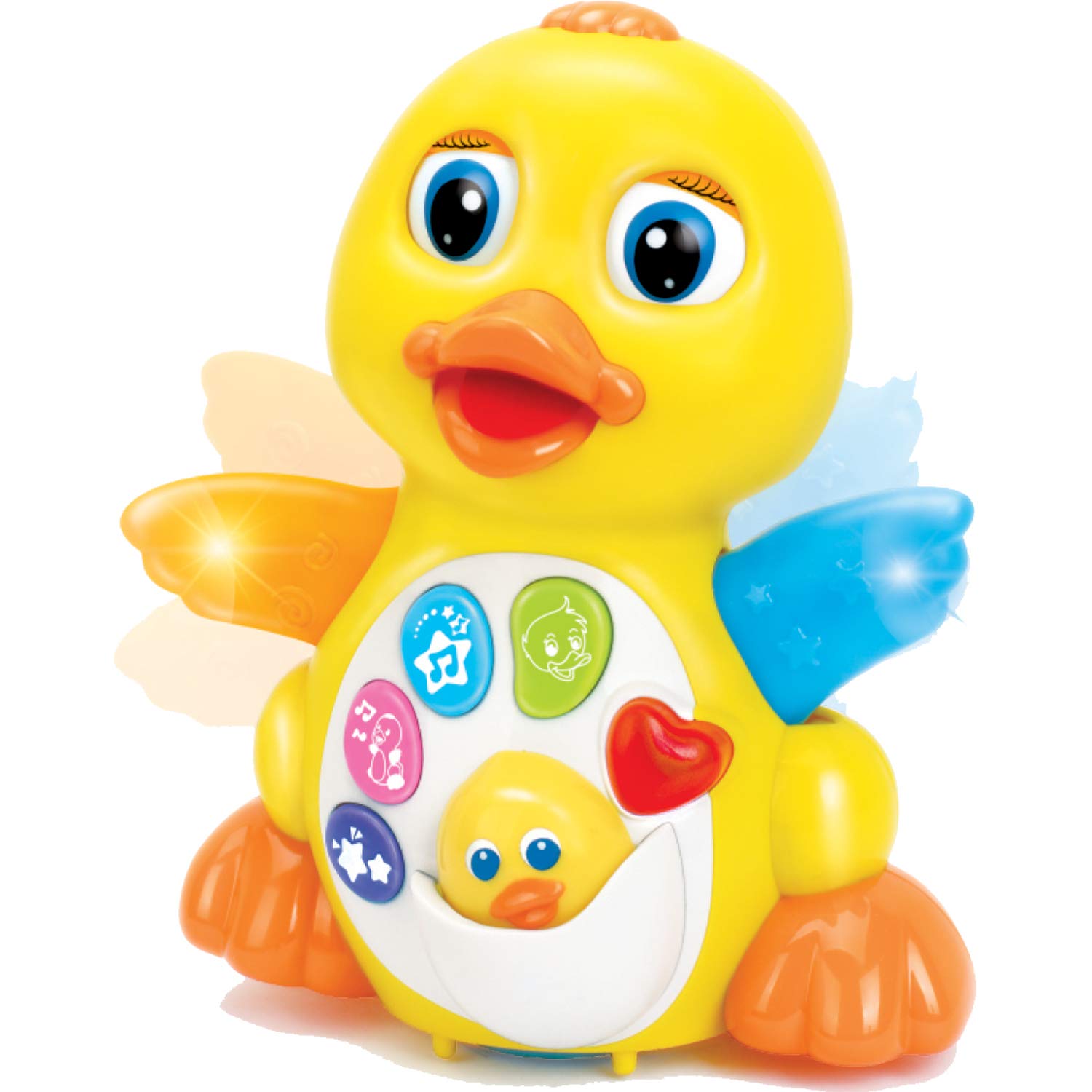 JOYIN Dancing Walking Yellow Duck Baby Toy with Music and LED Light Up