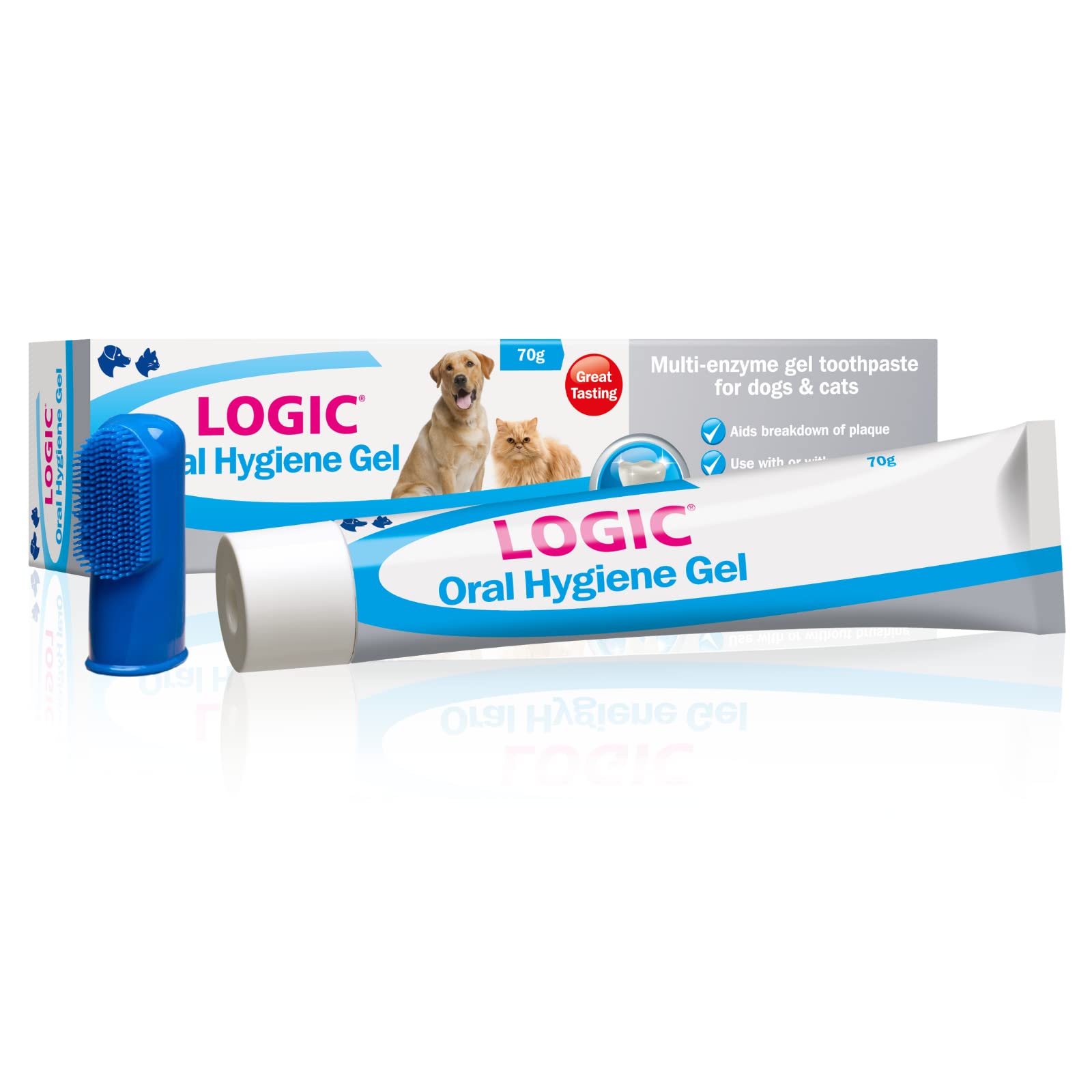 Logic Oral Hygiene Gel For Dogs & Cats, Cat Toothbrush And Paste, Logic Toothpaste For Dogs 70g — image 1
