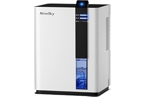 NineSky Dehumidifier for Home, 88 OZ Water Tank, Dehumidifier for Bathroom, Bedroom with Auto Shut Off, 5 Colors LED Light