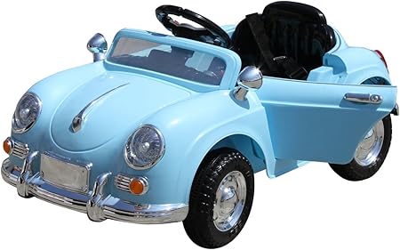 Amazon 乗用ラジコン ポルシェ Type Pb 802 ドイツ オールドタイプ スポーツカー 乗用玩具 電動ラジコン Porsche 水色 電動乗用 おもちゃ