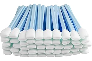 Foam Printer Cleaning Swabs Sticks - BIHYM Square Lint-Free Foam Tip Swab for Camera, Inkjet Printer, Painting, Optics Lens E