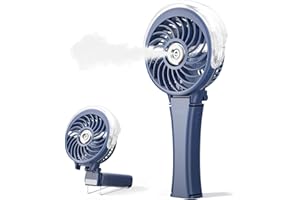 HandFan 2025 Upgraded Portable Misting Fan, Two Button Easy Operation, Handheld Rechargeable Mister Fan, Spray Water Mist Fans, Mini Electric Cooling Fans for Travel, Outdoors, Disney(Royal Blue)