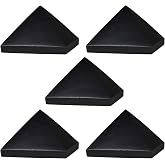 Shungite World 5 pcs Authentic Shungite Pyramid Polished 30 mm / 1.18" Chakra Energy Natural Healing Crystal Real Black Pyramid Home Office Protection Desk Decor Meditation Reiki Grounding Stone