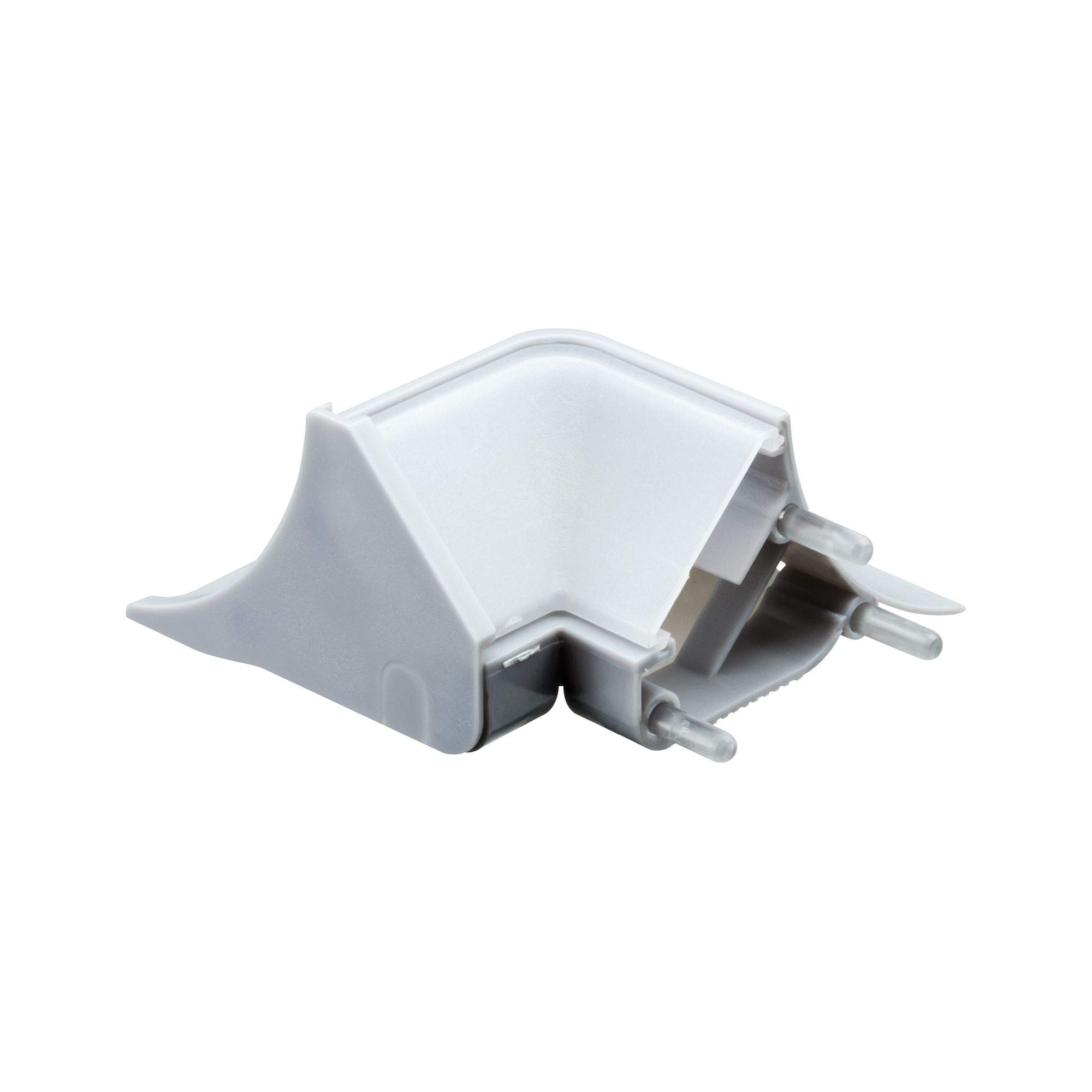 Paulmann 70441 Outside Edge Corner Profile for The Connection of Profiles in The Outside Corners of Rooms 2-Pack Grey Plastic can be Painted or wallpapered Over