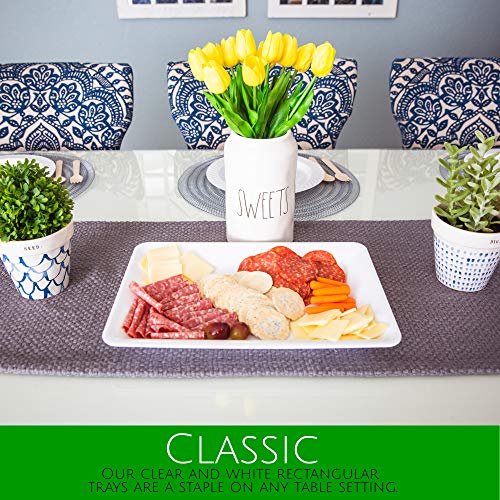 Plasticpro Plastic Serving Trays 10 x 14 Serving Platters Rectangle