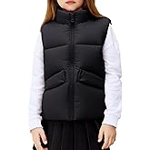 Happy Cherry Boys Girls Puffer Vest Padded Vest Winter Warm Zipper Sleeveless Jacket Coat with Pocket