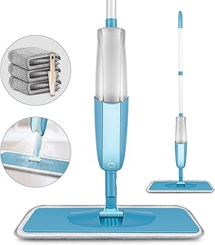 Mexerris Microfiber Spray Mop For Hardwood Floor Cleaning Wet And Dry Microfiber Dust Mop With 410 Milliliter 360 Degree Spin Water Tank Sprayer
