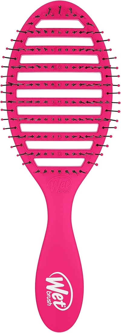 Wet Brush Speed Dry Detangler Pink – Ergonomic, Heat Flex Bristles