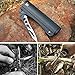 RUIMX Potable Waterproof LED Flashlight with USB Power Bank and Self Defense Folding Knife for Outdoor Camping Hiking Hunting and Emergency Using USB Cable + 18650 Battery Attached
