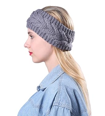 Amazon ヘッドバンド ニット 毛糸リボン ターバン ヘアバンド 秋冬