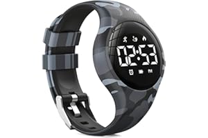 synwee Kids Digital Pedometer Watch, Step Counting Watch, Fitness Tracker, Waterproof, Date/Alarm Clock/Timer, for Children Teens Boys Girls Women