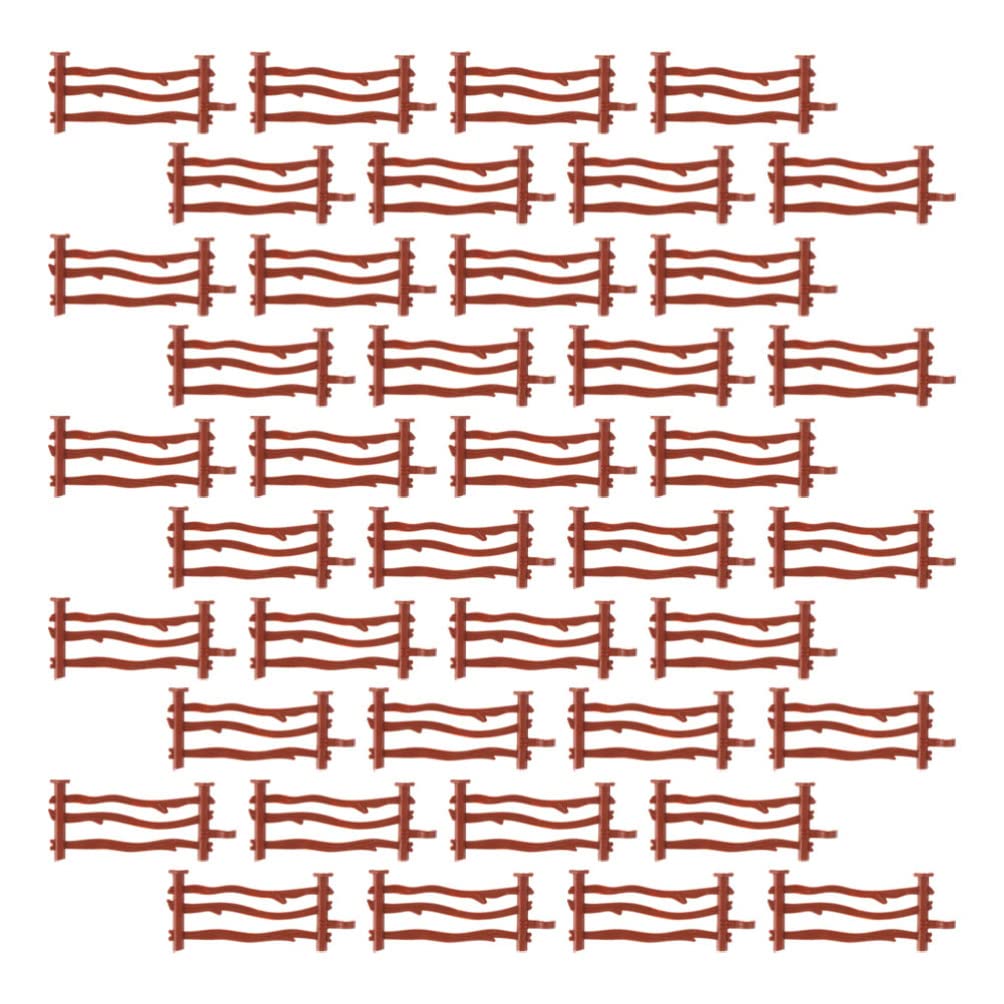 Toddmomy Toy Fence Model 3.15 Inch Mini Farm Fencing Accessories for Kids Role Play Garden Landscape Decoration with Easy Buckle Connection