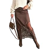 Floerns Women's High Waisted Lace Skirt Western Concert Outfit Party Long Skirts