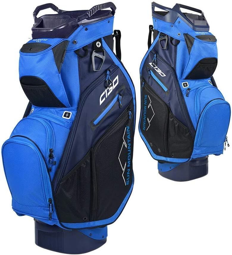 Sun Mountain 2021 Golf C130 Cart Bag (Black/Navy/Cobalt) Amazon.co.uk