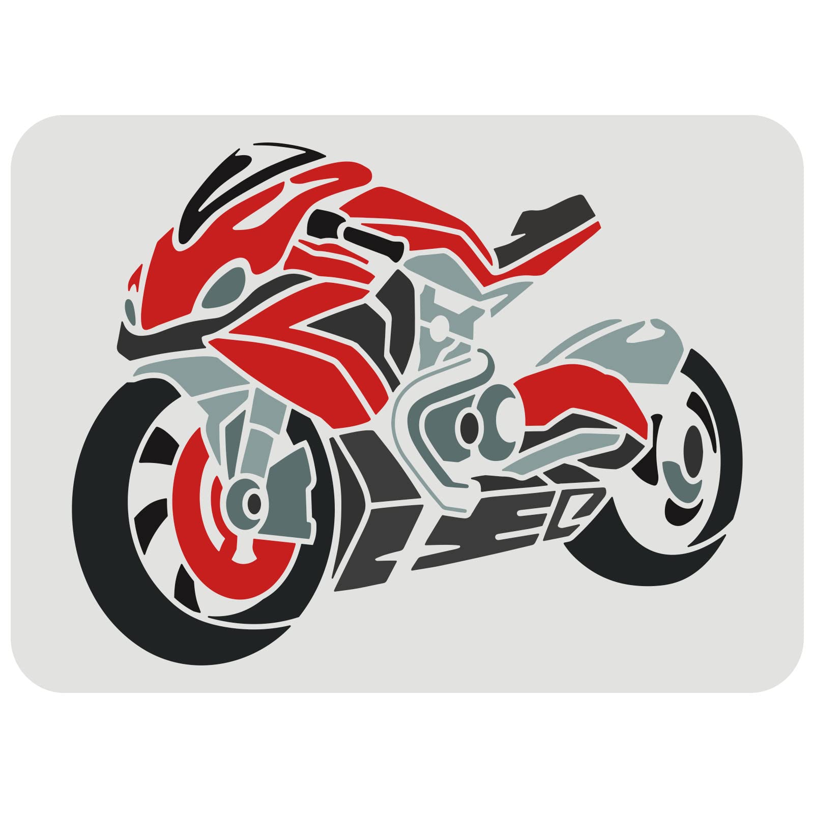 FINGERINSPIRE Motorcycle Stencil - Large 29.7x21cm Biker Reusable Vehicles Wall Stencil DIY Craft Template for Wall, Tiles, Canvas, Fabric