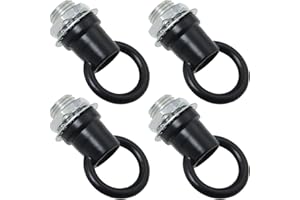 Hook Rings for Light Fixture FMHXG 4PCS M10 Thread Black Ring Shape Loop for Hanging Light, Lighting Fixture Chain Metal Chandelier Chain Extension