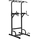 Amazon Com Sportsroyals Power Tower Pull Up Dip Station Adjustable Multi Function Home Gym Strength Training Fitness Equipment Newer Version Sports Outdoors