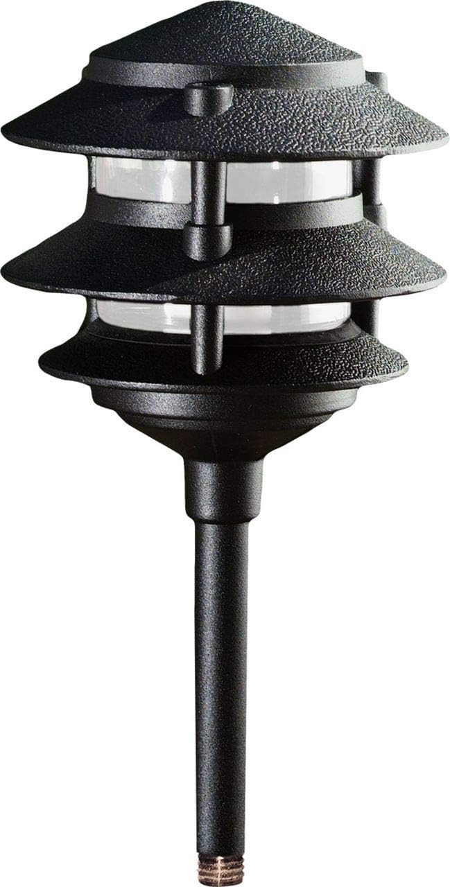 Dabmar Lighting LV102-B Pagoda Fixture, 3 Tier 20W 12V Jc, Black Finish