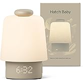 Hatch Baby Sound Machine &amp; Night Light Routine Builder (Greige) | White noise machine, night light, toddler &amp; kid time-to-rise alarm clock, registry essential with 3 months of sleep support
