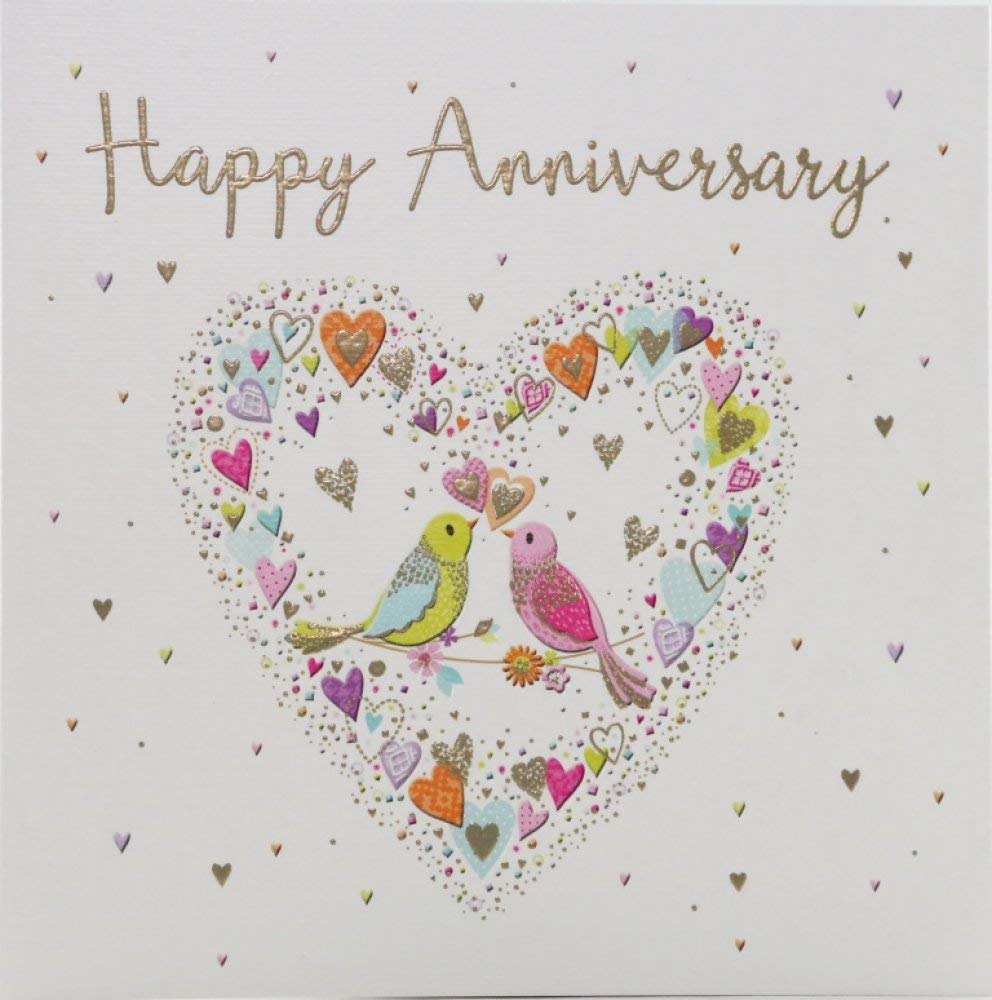 ZIZI Ltd Anniversary Card Anniversary - 138 mm sq inches - ZIZI Cards,Beige