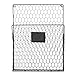 Wall Mounted Rustic Style Chicken Wire Black Metal Magazine Organizer Basket Rack w/Chalkboard Label