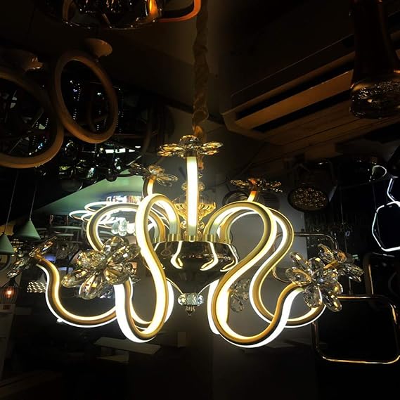 Sanleen Enterprises Antique Style Chandelier Decorative Ceiling Hanging Light 8 Light (White, Standard Size)