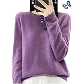 100% Cashmere Sweaters for Women Crew Neck Long Sleeve Soft Pullover Sweater Women's Cashmere Sweater