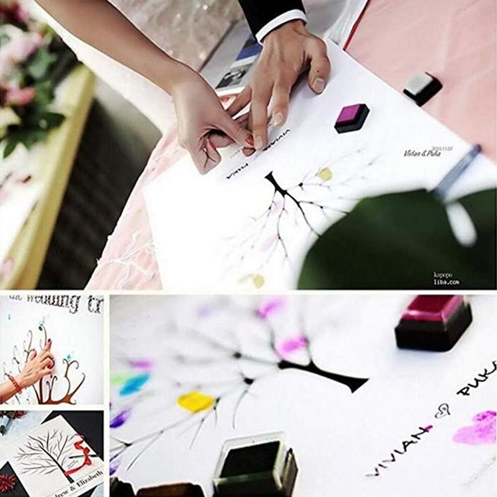 Wyeing Avec 6 Tampon Encreur Toile Peinture Darbre A Empreintes Paon De Couleur Signature Pour Mariage Anniversaire Douche De Bebe Fete Danniversaire Livres D Or Ameublement Et Decoration Rodschinson Com