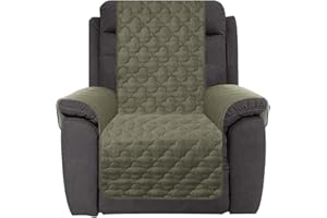 CHHKON Waterproof Recliner Chair Cover Nonslip Stay in Place Dog Couch Chair Cover Furniture Protector Recliner Chair Cover for Pets and Kids (Green, 23'')