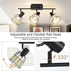 Depuley Vintage Track Ceiling Spotlight, 3-Head