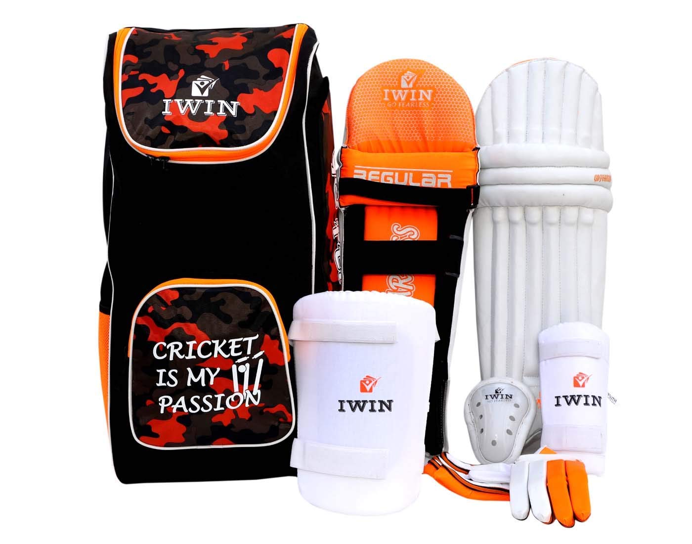 Buy IWIN REGULARKIT PVC Cricket Kit Regular for Men (Orange) Online at