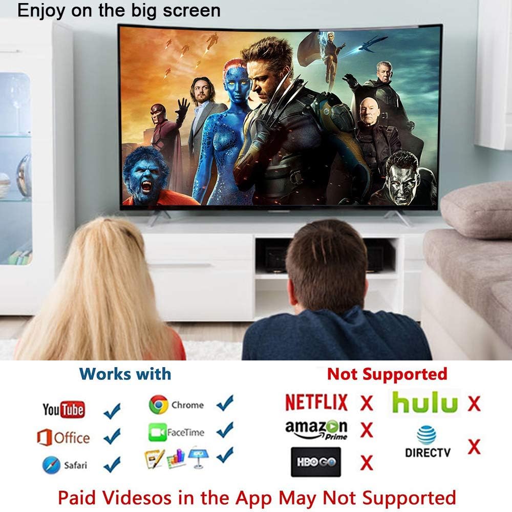 3 in 1 Phone to HDMI Cable, WEILIANTE HD Type-C/Micro USB/iOS to TV Projector 6.6ft 1080P MHL to HDMI Cable Compatible for iPhone iPad Android Samsung to TV Mirroring Cable: Electronics