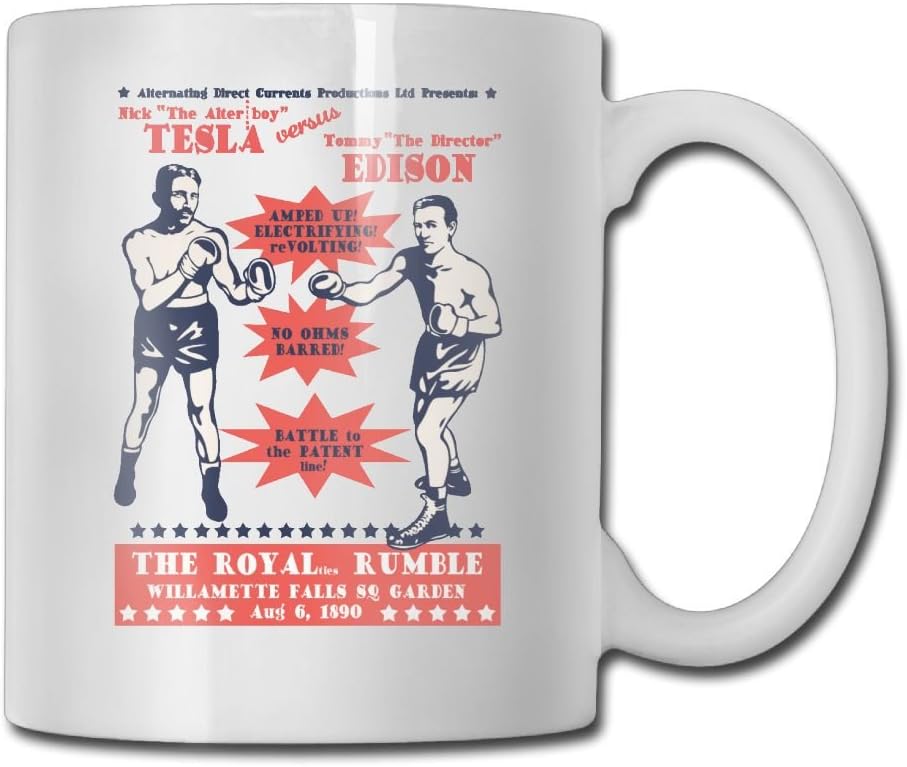 ZiXia Tesla Hit Casual Style Working White Double-Sided Printed Coffee Cup 11 Oz