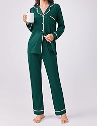 Ekouaer Womens Pajamas Set 2 Piece Button Down
