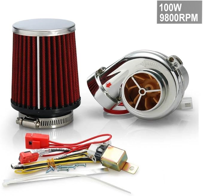New Motor Electrical Turbocharge Electric Turbocharger Kit 100W 9800RPM