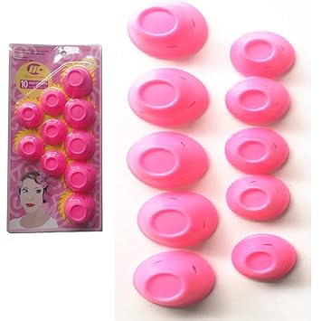Amazon Com 10 Pcs Pink Magic Hair Rollers Include 5pcs Large