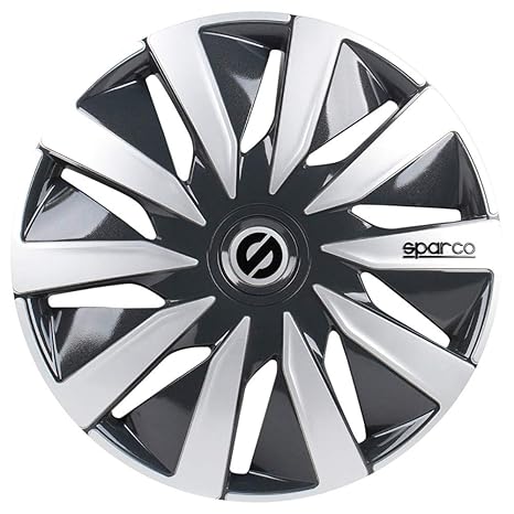 Satz Sparco Radzierblenden Lazio 14-Zoll Grau/Silber