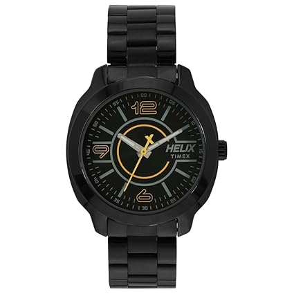 Helix Mens Analogue Stainless Steel Watch - TW018HG11 (203358608_Black)