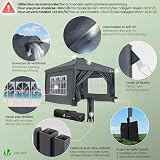 VOUNOT 3m x 3m Pop Up Gazebo with Sides Central Lock System Grey view 5