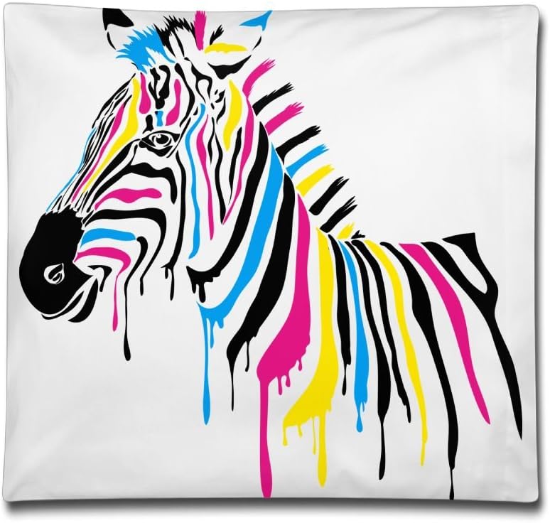 Colored Zebra Comfortable Soft Pillow Bed Pillow Household Pillow Office Pillow Bolster 1818 Inches